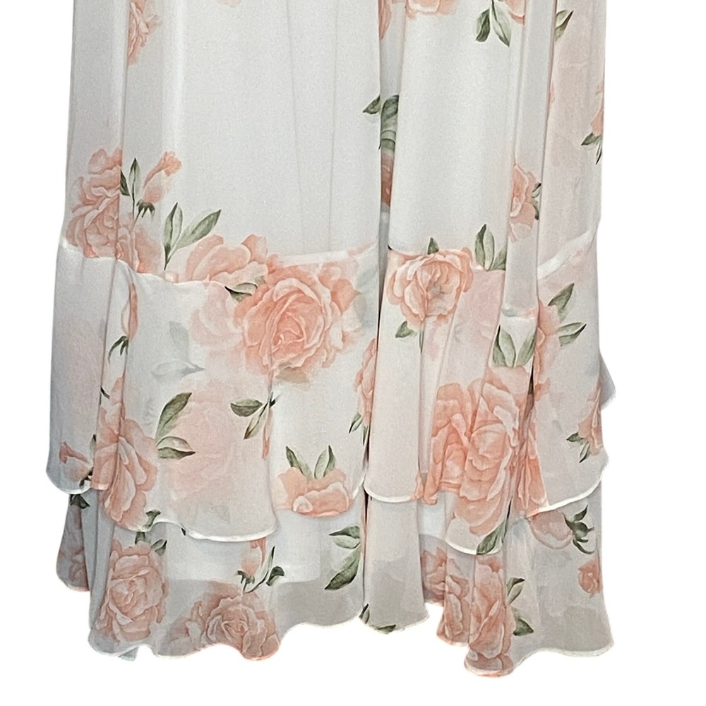 Lulus Womens Take You There Floral Maxi Dress L Wedding Guest Romantic Feminine - Picture 12 of 15